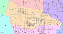 This map illustrates the boundaries for precinct 10.