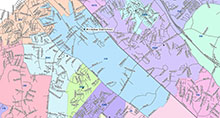 This map illustrates the boundaries for precinct 14.
