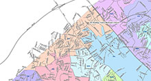 This map illustrates the boundaries for precinct 15.