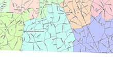 This map illustrates the boundaries for precinct 24.
