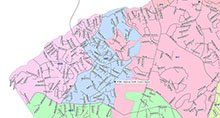 This map illustrates the boundaries for precinct 28C.