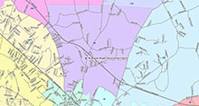 This map illustrates the boundaries for precinct 6.