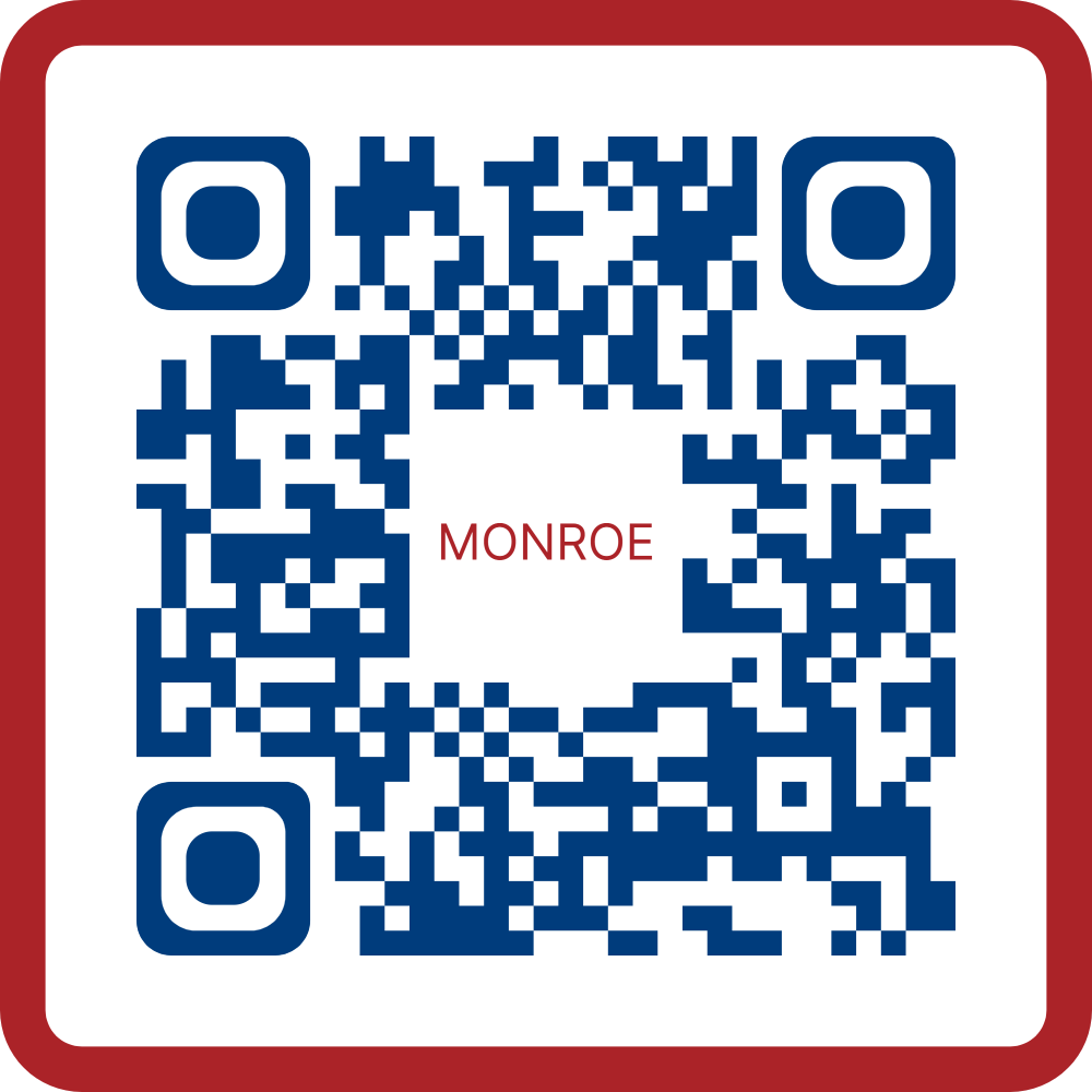 This QR code links to information about the City of Monroe's elections.